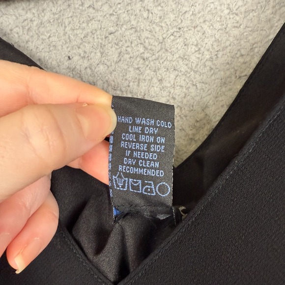 Eva Blue Dress Women 14 Black Tan Floral Sleeveless Y2K Sequin Evening Going Out - Picture 6 of 9